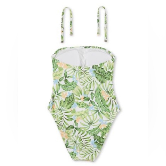 Women's Bandeau Tie-Front Cut Out One Piece Swimsuit - Shade & Shore™ - Picture 7 of 12